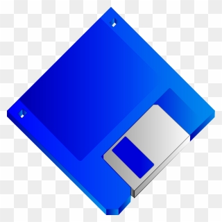 5 Floppy Disk Blue No Label - Blue Floppy Disk Clipart