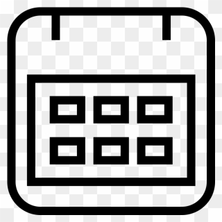Calendar Line Icon - Transparent Calendar Line Icon Clipart