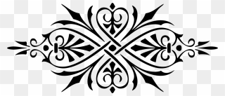 Art,symmetry,monochrome Photography - Flower Black And White Motifs Clipart
