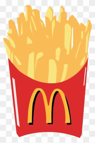 Transparent Fries Clipart Black And White - Mcdonalds French Fries Png