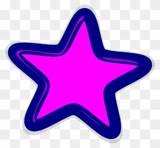 Purple Star Clip Art - Pink Clip Art Star - Png Download