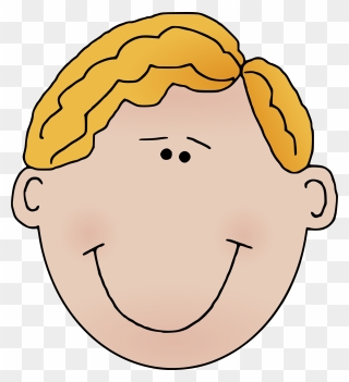 Yellow Haired Man Smiling Vector Image - Child Face Clip Art - Png Download