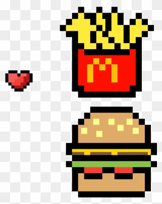 Pixel Art French Fries Clipart