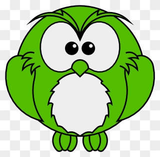Green Owl Clipart Png - Owl Colouring To Print Transparent Png
