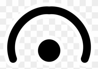 Transparent Music Symbols Png - Half Circle With A Dot Clipart