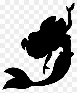 Ariel Ursula Minnie Mouse Silhouette Clip Art - Little Mermaid Disney Silhouette - Png Download