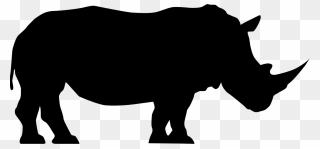Build Clip Art Download - Transparent Background Rhino Silhouette - Png Download