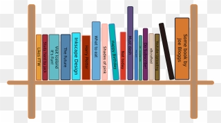 Books On A Shelf Clipart - Png Download