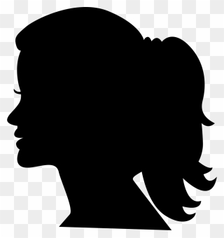 Ursula Svg Head - Side View Face Silhouette Clipart