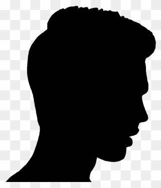 Profile Silhouette Of Young Man - Face Young Man Silhouette Clipart