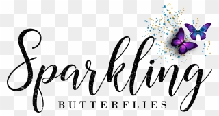 Sparkling Butterflies - Calligraphy Clipart