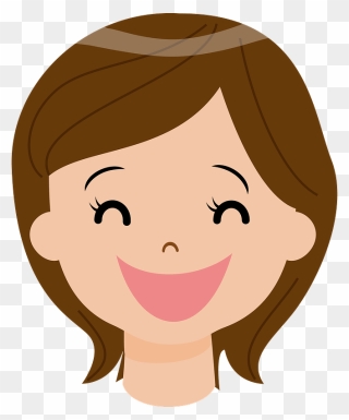 Woman Laugh Clipart - 笑っ て いる イラスト - Png Download