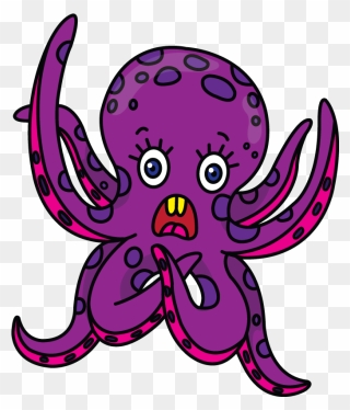 Drawing Creatures Sea Creature - Octopus Drawing Easy Clipart
