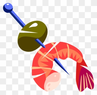 Prawn Shrimp And Olive - Clip Art - Png Download
