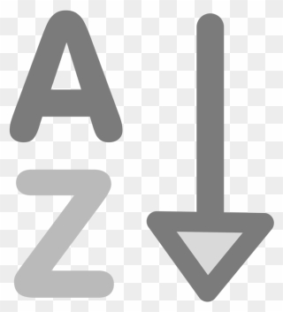 Triangle,text,symbol - Icono De Ordenar Alfabeticamente Clipart