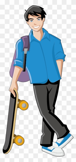 Male Clipart Janitor - Handsome Boy Cartoon Png Transparent Png