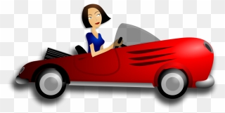 Remote Control Guy And Car Clipart Clip Art Free Stock - Woman Driving Car Clipart - Png Download
