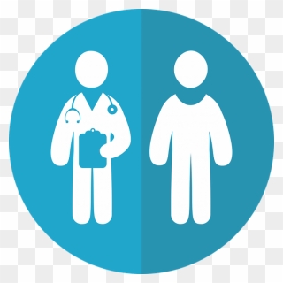 Doctor Standing Next To Man - Clinical Trial Icon Clipart
