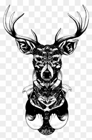 Dreamcatcher Illustrator Drawing Artist Free Hq Image - Mandala Deer Tattoo Clipart