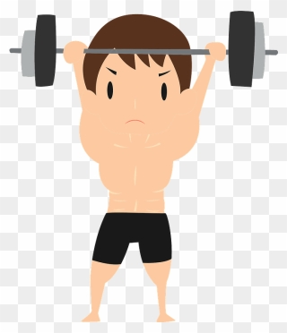 Weightlifting Sports Man Clipart - Biceps Curl - Png Download