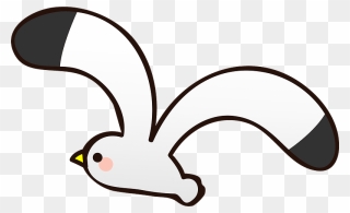Seagull Bird Clipart - カモメ かわいい イラスト 無料 - Png Download