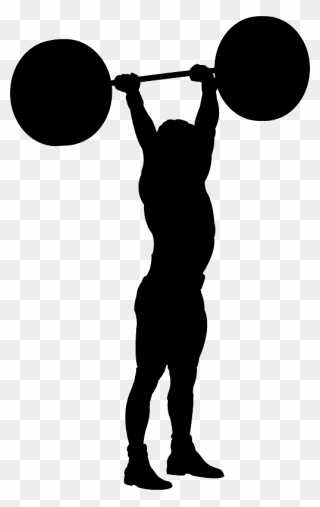 Girl Weight Lifting Silhouette Clipart