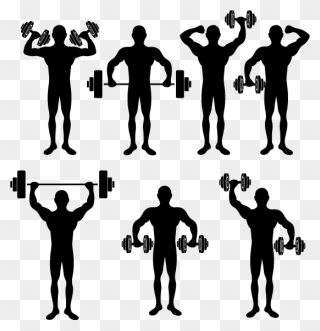 Physical Exercise Physical Fitness Stretching Silhouette - Hypertrophy Vs Strength Results Clipart