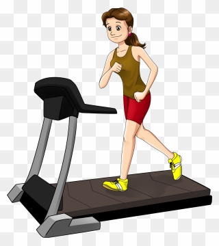 Walking On Treadmill Clipart - Png Download