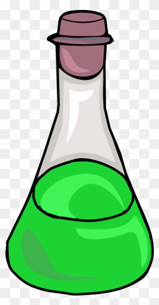Green Science Bottle - Science Bottle Clipart