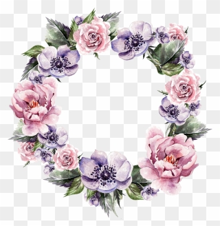 Flowers Wreath Clipart Library Pin By Siraj Daw On - Png Download