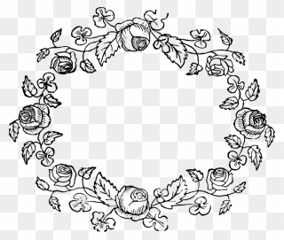 Art,monochrome Photography,plant - Free Embroidery Wreath Patterns Clipart