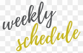 Weekly Schedule In Calligraphy Clipart