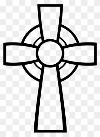 Simple Outline Celtic Cross Clipart