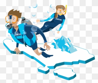 Ice Diving Clipart - Png Download