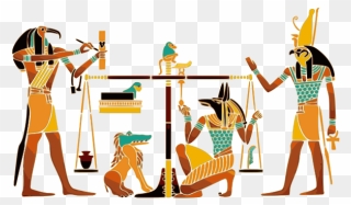 Colorful Ancient Egyptian Painting - Announcement Of Death Of Mummy Clipart