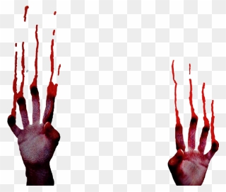 Hands Blood Splatter Bloody Drip Halloween Memezasf - Dripping Blood Transparent Background Clipart