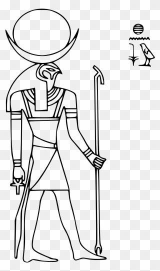 Sledding Drawing Egyptian - Ra Egyptian God Drawing Clipart