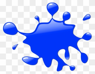Transparent Blue Splatter Png - Blue Paint Splatter Clipart