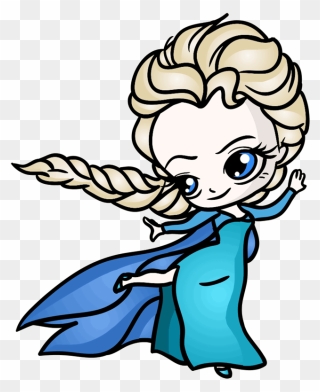 Learn Easy To Draw Elsa Queen Chibi Step - Easy Chibi Clipart