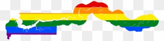 Lgbt Flag Map Of The Gambia - Flag Map Of Gambia Clipart