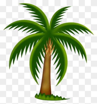 Date Palm Tree Clipart Vector Freeuse Palm Tree Clip - Date Palm Tree Clipart - Png Download