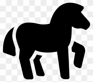 Horse Racing Clipart Animal Tail - Silhouette Black And White Dog Clipart - Png Download