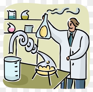 Vector Illustration Of Chemical Industry Laboratory Clipart