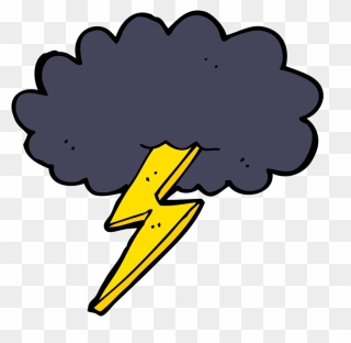 Storm Cloud Clipart - Cartoon Lightning Bolt - Png Download