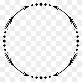 #round #circle #monogram #frame #border #arrows #dots - Arrows In Circle Svg Clipart