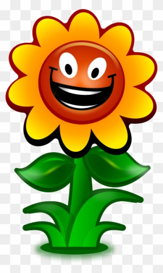 Vector Image Of Game Flower Character Smiling - Happy Sunflower Clipart - Png Download
