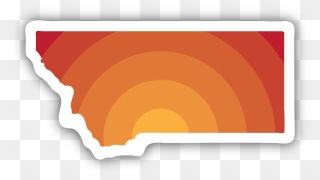 Montana Sunrise Sticker Clipart