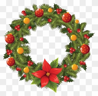 María José Argüeso - Vector Christmas Wreath Clipart - Png Download