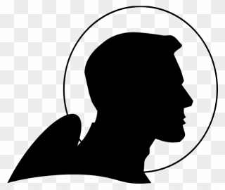 Male Astronaut Profile Silhouette Vector Image - Astronaut Silhouette Profile Clipart