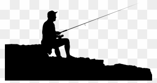 Person Sitting Down Fishing Clipart